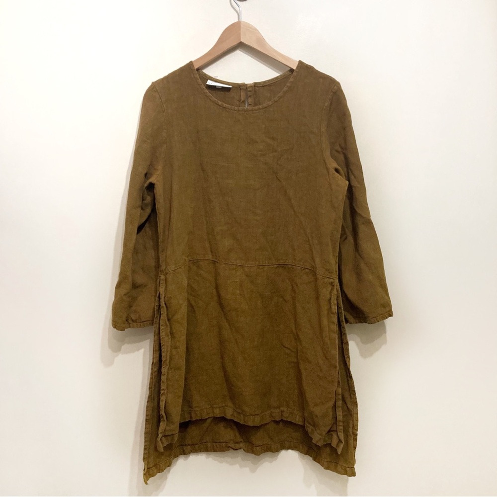 Bryn Walker Oversized Linen Dress Size XS Tan Brown